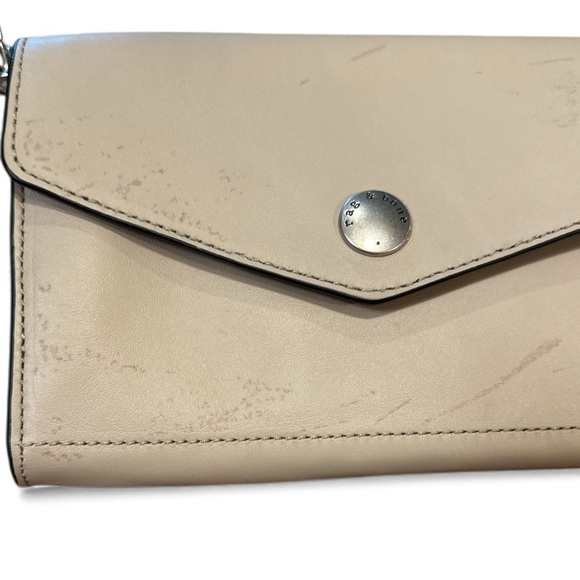 Rag & Bone Atlas Convertible Crossbody Leather Light Khaki Orange Interior - Picture 12 of 13